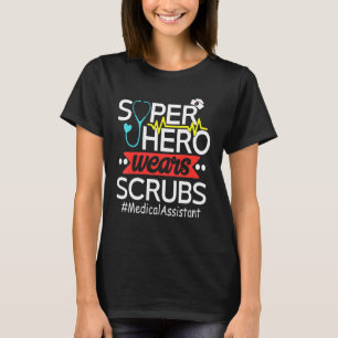 Camiseta Super Heróis do Assistente Médico Vestem Enfermage