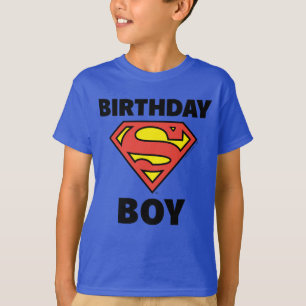 Camiseta Super-Homem  Aniversário - Nome e idade