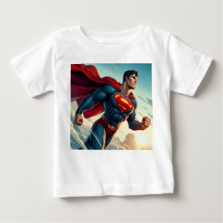 Camiseta Super Homem Bebê Bem Jersey
