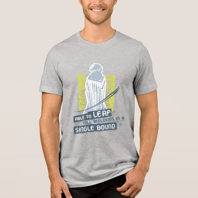 Camiseta Super-Homem Capaz de Saltar Edifícios Altos (Frente)