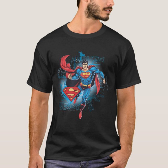 Camiseta Super-homem com logotipo (Frente)