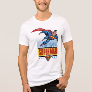 Camiseta Super-homem com paisagem urbana