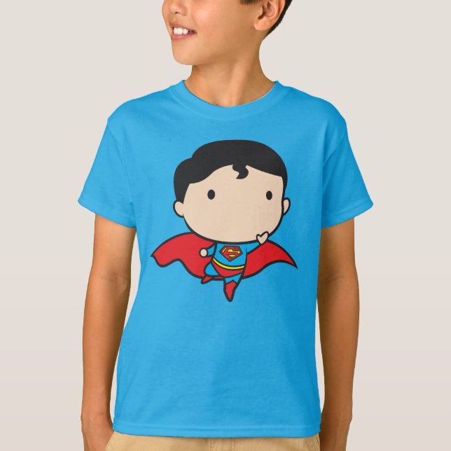 Camiseta Super-Homem de Chibi de Dois Lados (Frente)