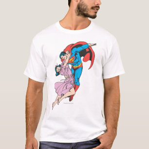 Camiseta Super-Homem e Lois a Rosa