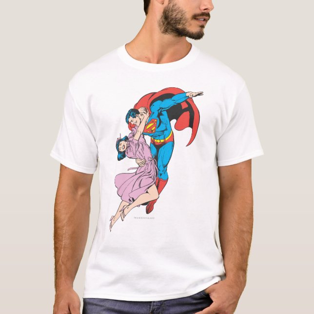 Camiseta Super-Homem e Lois a Rosa (Frente)