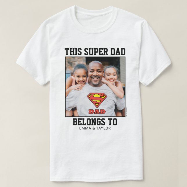 Camiseta Super-Homem| Este Super Pai Pertence A (Frente do Design)