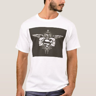 Camiseta Super-Homem Estilizado  Logotipo de crânios escur