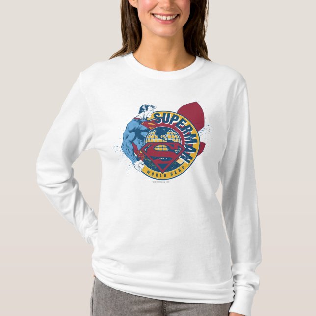 Camiseta Super-Homem - Herói do Mundo (Frente)