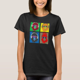 Camiseta SUPER-HOMEM LEÃO LEGAL Worhol encontra Nietzche mi