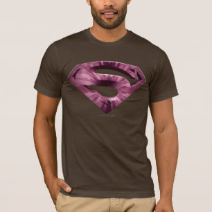 Camiseta Super-Homem Logotipo Burst Pink Star