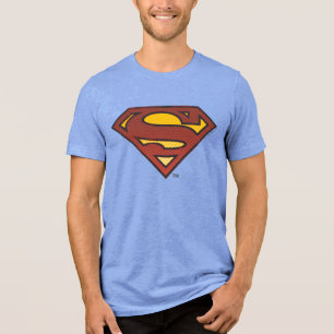 Camiseta Super-Homem  Logotipo de pontos desbotados