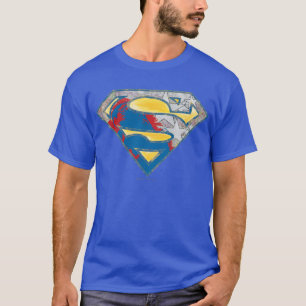 Camiseta Super-Homem Logotipo preto-e-Cinza