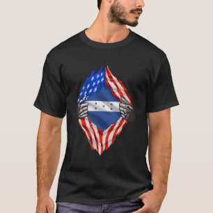 Camiseta Super Hondurenho Heritage Honduras Roota Usa Flag