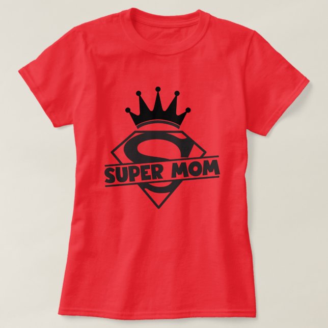 Camiseta Super-mãe (Frente do Design)