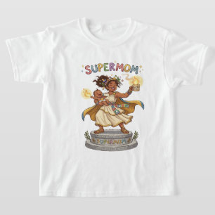 Camiseta Super Mãe Divertida Deusa Grega Maternidade