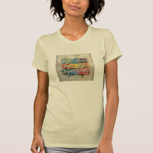 Camiseta Super-Mãe Esposa Super-Cansada Strips