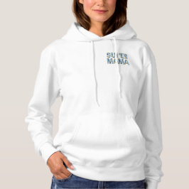 Camiseta Super Mãe Estilo Tipografia Floral
