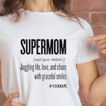 Super-mãe Momlife Engraçado Bonito Presente de Dia