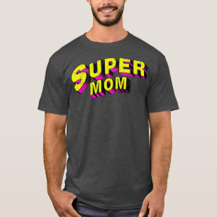 Camiseta Super-mãe Retro vintage desafia teia feliz