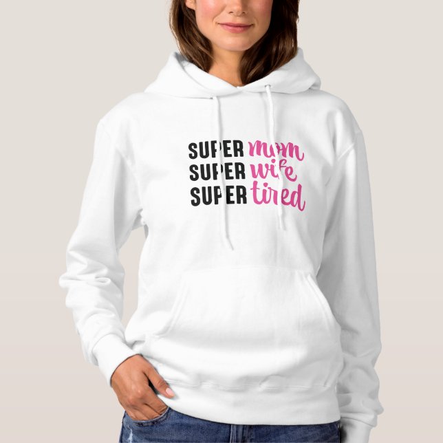 Camiseta Super Mãe Super Esposa Super Cansada (Frente)