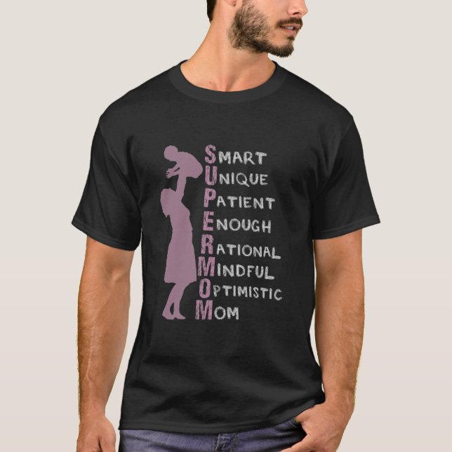 Camiseta Super-mãe T- (Frente)