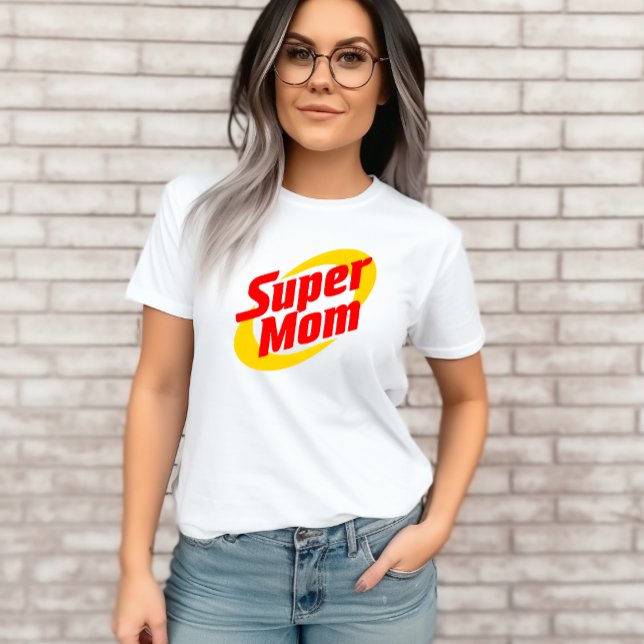 Camiseta Super Mãe Tshirt Presente Para A Mãe (Criador carregado)