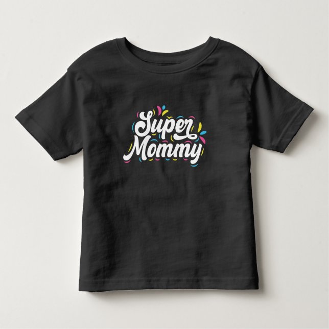 Camiseta Super Mamãe de Tipografia Design (Frente)