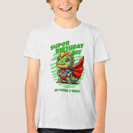 Camiseta Super Menino de Aniversário - Nome e Idad