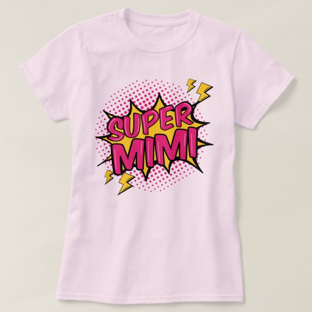 Camiseta Super Mimi Quadrinho Super-Herói (Frente do Design)