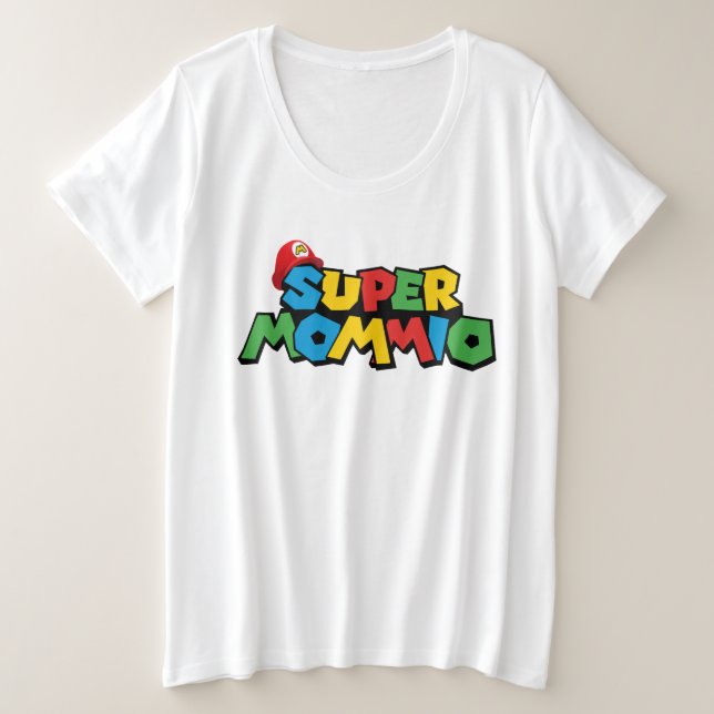 Camiseta Super Mommio para a melhor mãe (Frente do Design)