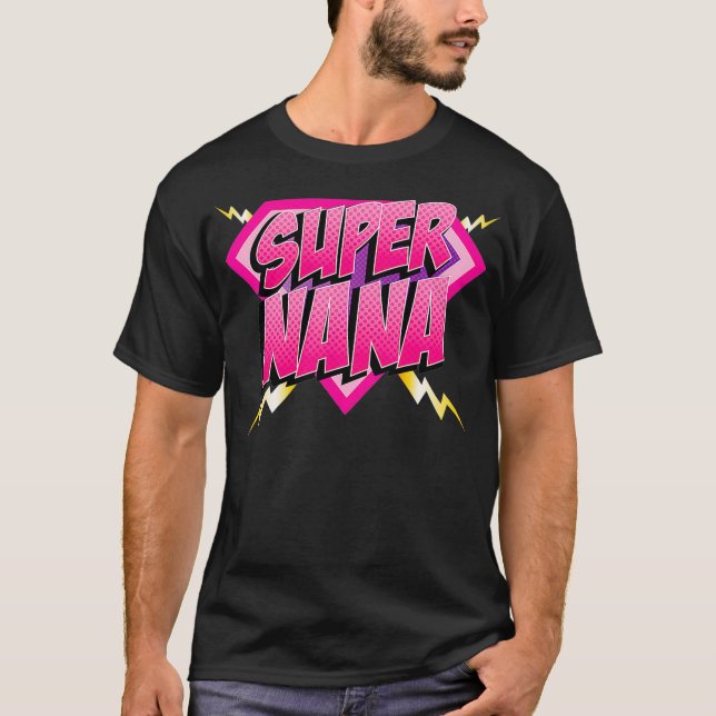 Camiseta Super Nana Super Herheroína Avó da Vovó do Livro  (Frente)
