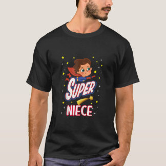 Camiseta Super Niece Engraçado Super Herói Família Dia da M