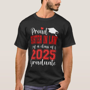 Camiseta Super Orgulhosa Cunhada de Graduado de 2025 Gradua