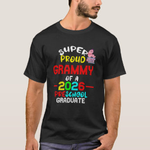 Camiseta Super Orgulhosa VOVÓ do Graduado da Pré-Escola Pré