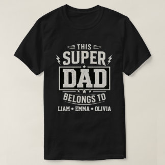 Camiseta Super Pai Antigo Pertence aos Filhos