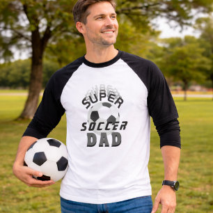 Camiseta Super Pai de Futebol Bola de Futebol Esportes Pai