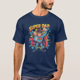 Camiseta Super Pai e Teto do Dia de os pais para Bebê