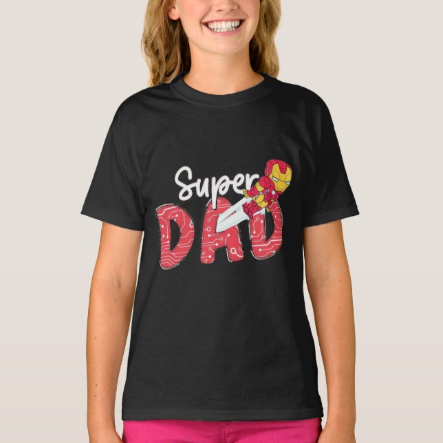 Camiseta Super Pai - Iron Hero Edition (Frente)
