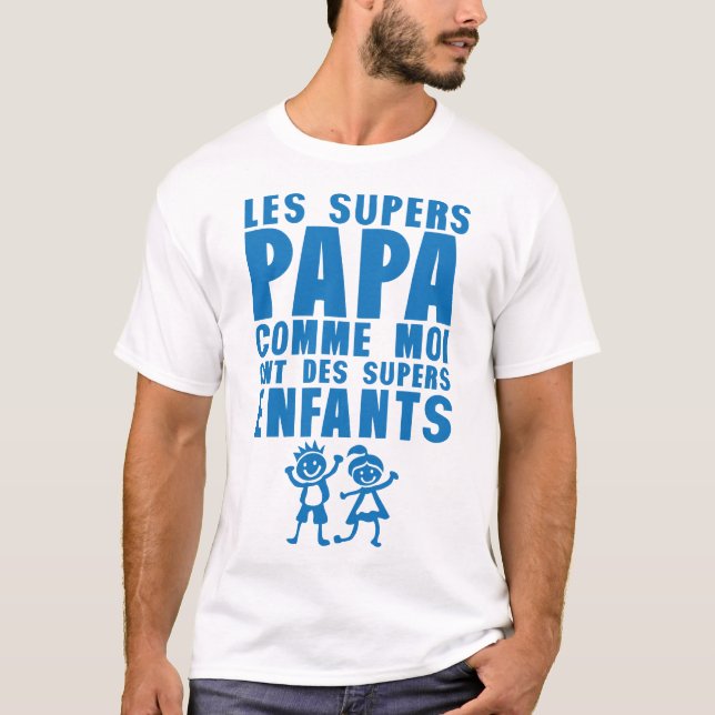 Camiseta super_papa_comme_moi_enfant_citation (Frente)