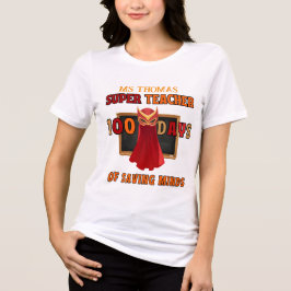 Camiseta Super Professor 100 dias de escola - personalizado