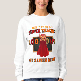 Camiseta Super Professor 100 dias de escola - personalizado