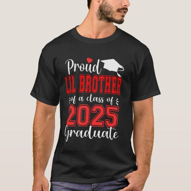 Camiseta Super Proud Little Brother 2025 Graduate Graduatio (Frente)