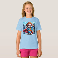 Super Sloth Funny Pixel Art Hero Cityscape Design