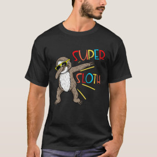 Camiseta Super Sloth Super Engraçado Super Herói Dabbing Da