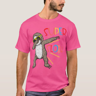 Camiseta Super Sloth Super Engraçado Super Herói Dabbing Da