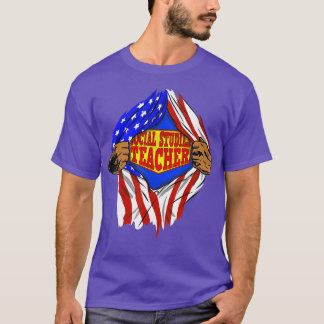 Camiseta Super Social Studies Professor Hero Job
