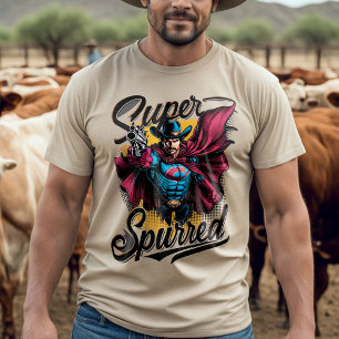 Camiseta Super Spurred: Super Herói Cowboy