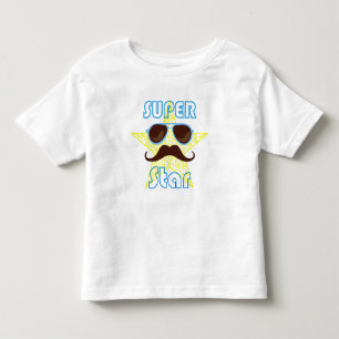 Camiseta Super Star de óculos de sol e bigode
