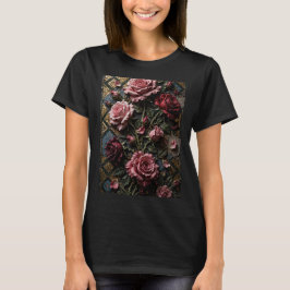 Camiseta Super Super Rosas Mosaico 3D design