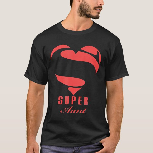 Camiseta Super Tia Super Herói T Shirt Presente Mãe Pai Da (Frente)